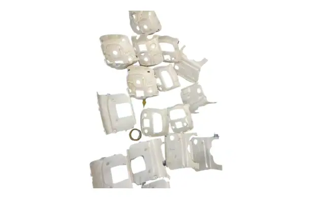 Transparent vacuum cast plastic parts for prototype development.