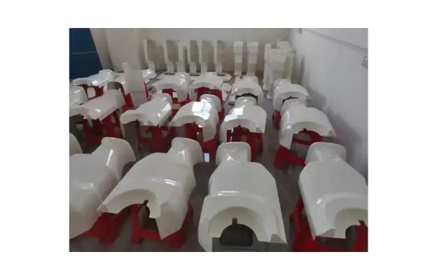 Vacuum cast plastic bottles with production-quality finish.
