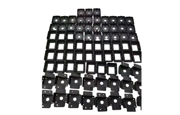Vacuum cast plastic frames for low-volume manufacturing.