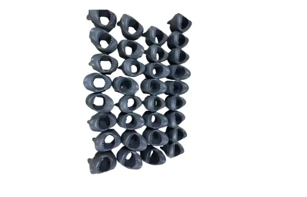 Vacuum cast plastic rings for engineering prototypes.