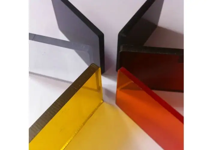 Acrylic plastic prototype with optical clarity.