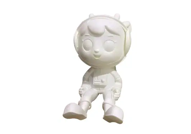 Character plastic prototypes for design presentation.