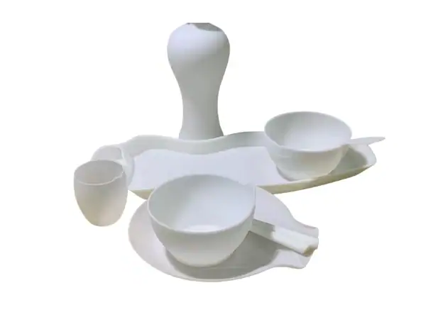 3D printed consumer product prototypes for evaluation.