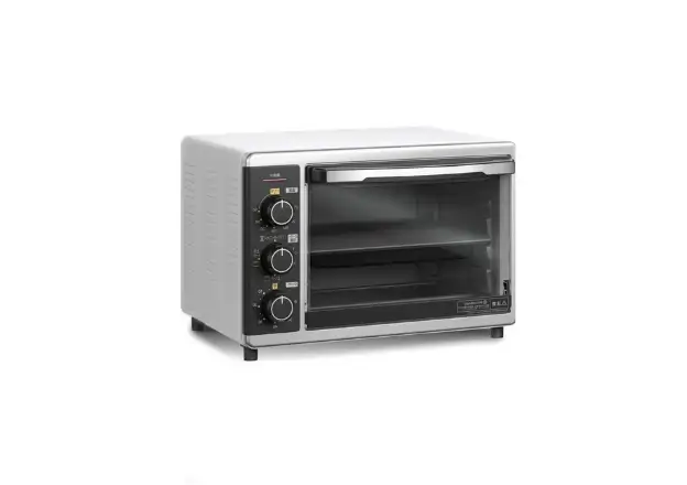 Countertop oven plastic prototype for appliance design testing.