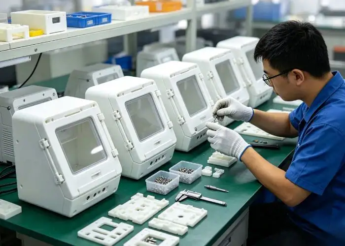 Low-volume prototype assembly for product testing.