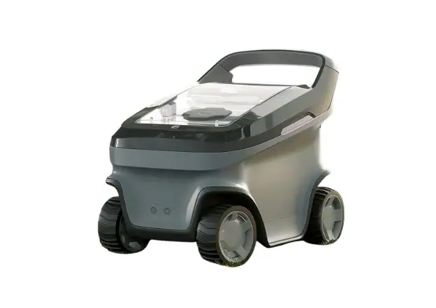 Intelligent mowing system plastic prototype for functional validation.