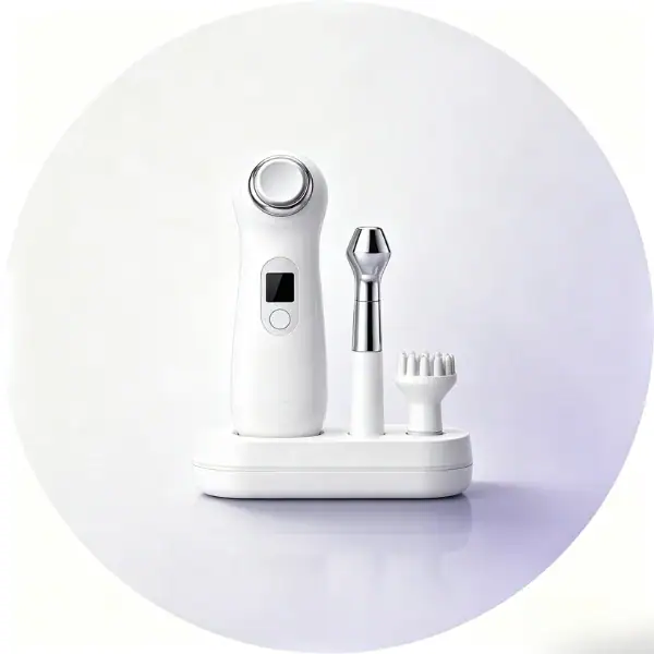 Plastic prototypes for personal care appliance development.