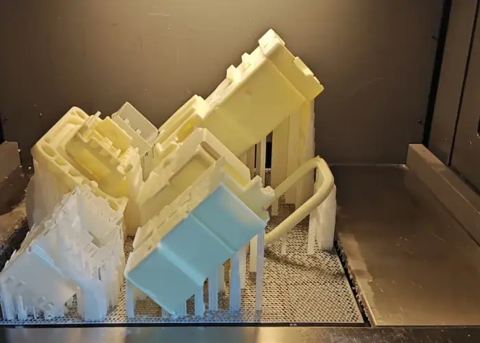 3D printed plastic prototype for product development.