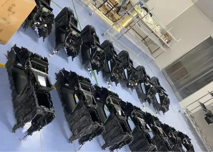 Vacuum cast plastic components for prototype projects.
