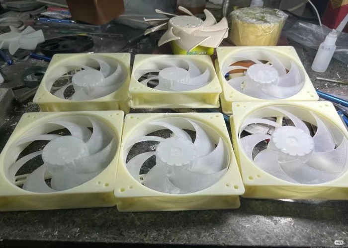 PC plastic impeller prototype for functional testing.