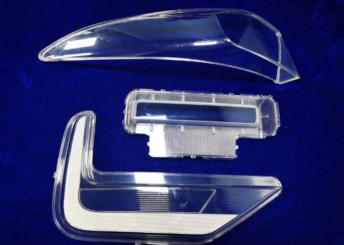 Transparent plastic components for prototype development.