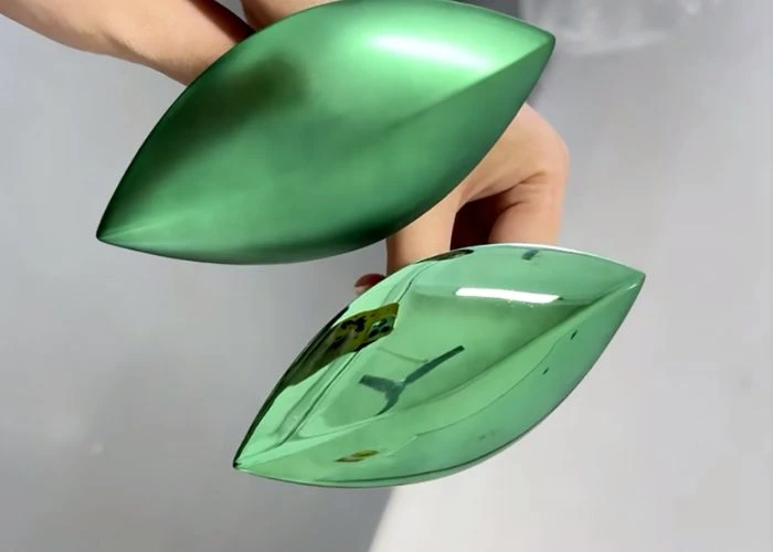 Painted plastic prototype parts with a smooth cosmetic surface.
