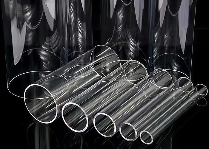 Transparent polycarbonate tubes used for industrial and custom plastic applications