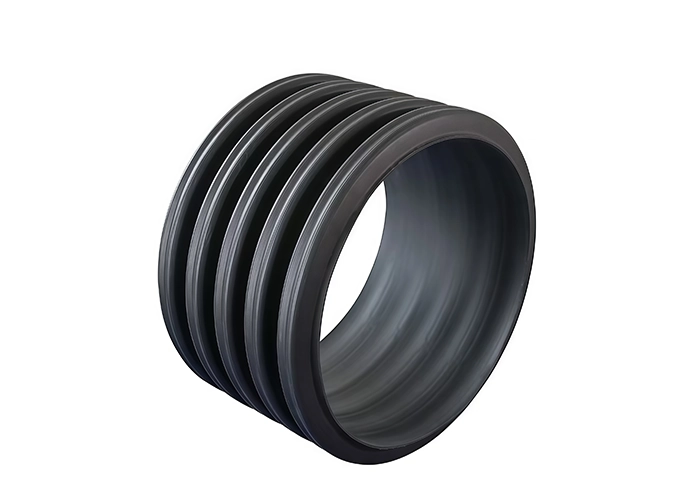 Black polyethylene corrugated pipe used for drainage and industrial applications