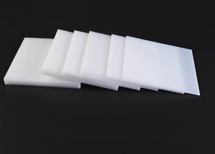 White polypropylene plastic sheets for custom plastic parts and prototypes