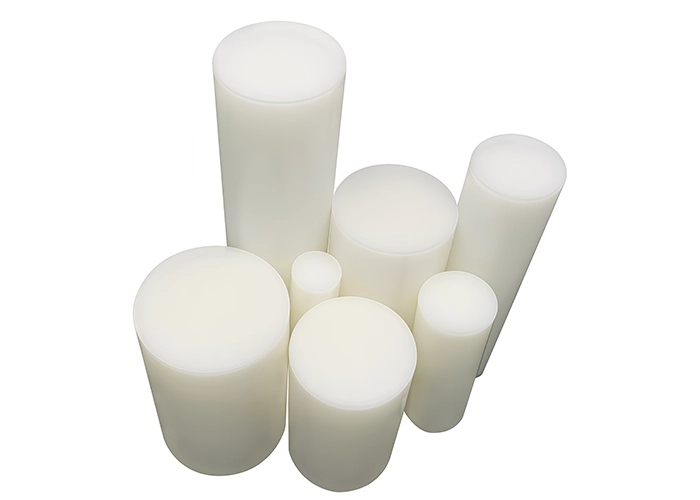 White POM plastic rods used for CNC machining and precision plastic parts